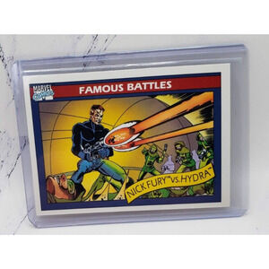 1990 Marvel Universe Series 1 Famous Battles Nick Fury Vs Hydra #107